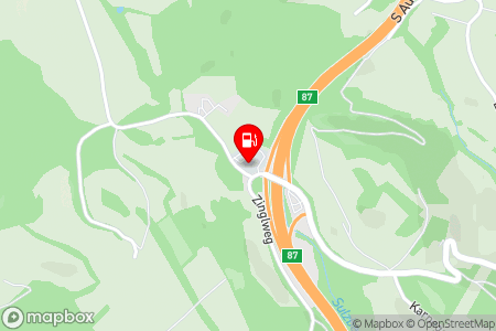 Strassenkarte mit der Position der Tankstelle, BP Schäffern in 8244 Schäffern