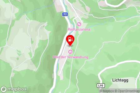 Strassenkarte mit der Position der Tankstelle, Diskont - Cafe in 9375 Hüttenberg