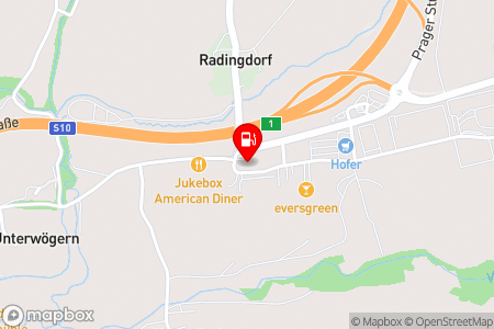 Strassenkarte mit der Position der Tankstelle, ENI mit SPAR EXPRESS und CAR WASH CLUB in 4213 Unterweitersdorf