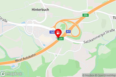 Strassenkarte mit der Position der Tankstelle, Shell Austria in 4845 RUTZENMOOS