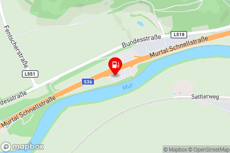 Strassenkarte mit der Position der Tankstelle, eni in 8733 St.Marein/Knittelf.