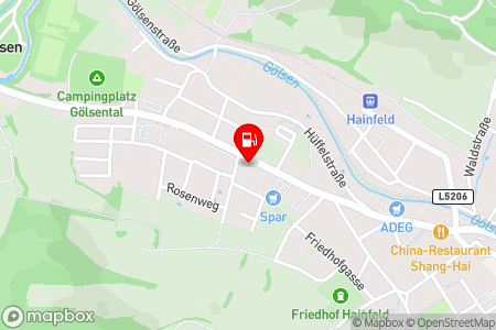 Strassenkarte mit der Position der Tankstelle, eni in 3170 Hainfeld