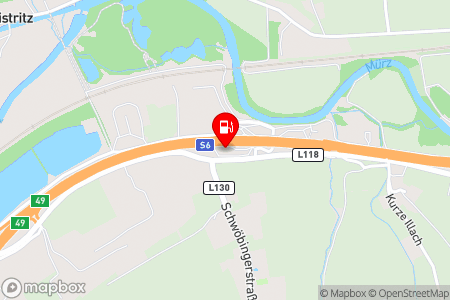 Strassenkarte mit der Position der Tankstelle, Shell Langenwang in 8665 Langenwang