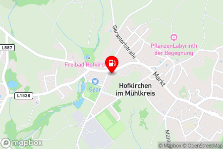Strassenkarte mit der Position der Tankstelle, AVIA Xpress in 4142 Hofkirchen im Mühlkreis