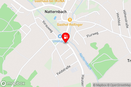 Strassenkarte mit der Position der Tankstelle, Shell Tankstelle Litzlbauer in 4723 Natternbach