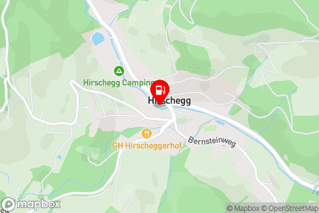 Strassenkarte mit der Position der Tankstelle, Schweighart Barbara in 8584 Hirschegg