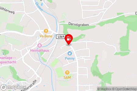 Strassenkarte mit der Position der Tankstelle, Autohaus Leibetseder GmbH in 4222 St. Georgen/Gusen