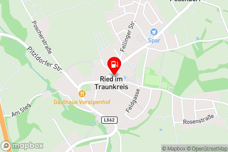 Strassenkarte mit der Position der Tankstelle, Klotz OG in 4551 Ried im Traunkreis