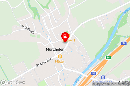 Strassenkarte mit der Position der Tankstelle, Auto Scheikl GmbH in 8644 Kindberg