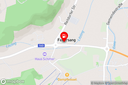 Strassenkarte mit der Position der Tankstelle, OMV - Flachau - Wagrainer Straße 337 in 5542 Flachau