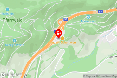 Strassenkarte mit der Position der Tankstelle, eni in 2641 Schottwien