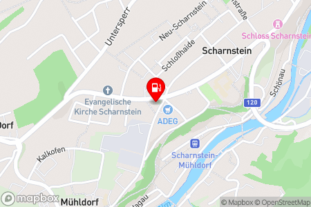 Strassenkarte mit der Position der Tankstelle, Shell Austria in 4644 SCHARNSTEIN