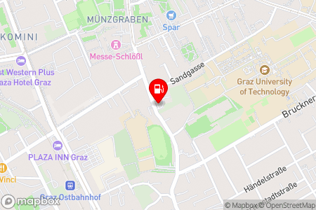 Strassenkarte mit der Position der Tankstelle, BP in 8010 Graz