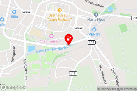 Strassenkarte mit der Position der Tankstelle, OMV - Zistersdorf Umfahrungsstraße 28A in 2225 Zistersdorf
