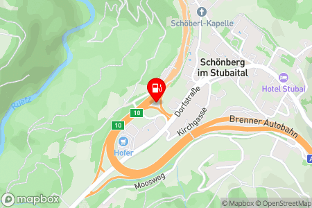 Strassenkarte mit der Position der Tankstelle, Shell Austria in 6141 SCHOENBERG