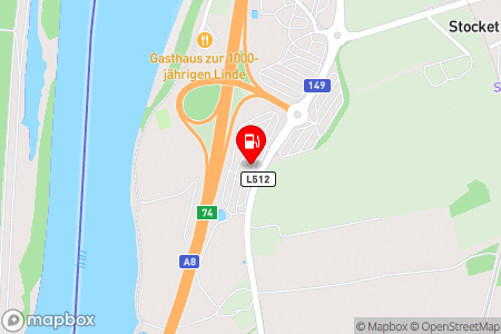 Strassenkarte mit der Position der Tankstelle, Shell Austria in 4774 ST. MARIENKIRCHEN