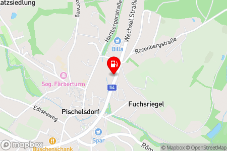 Strassenkarte mit der Position der Tankstelle, Genol Landring: Additiv - B0 Diesel  in 8212 Pischelsdorf