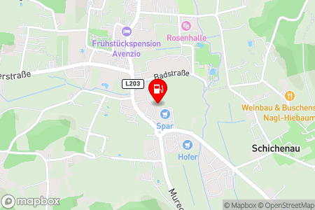 Strassenkarte mit der Position der Tankstelle, Genol - Lagerhaus: Additiv-B0 Diesel in 8083 St. Stefan im Rosental