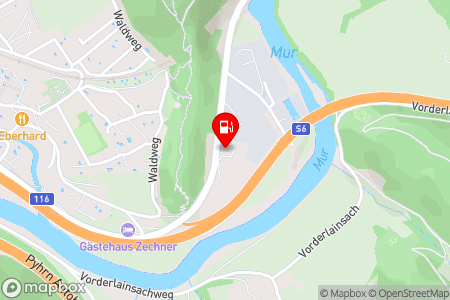 Strassenkarte mit der Position der Tankstelle, IQ Tankstelle in 8770 St.Michael